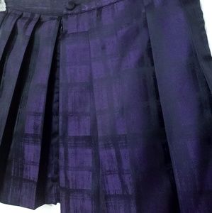 Plaid mini skirt with a slight sheen